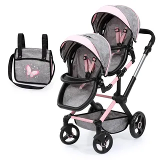 Bayer Design Xeo Twin Schmetterling Grau/Rosa