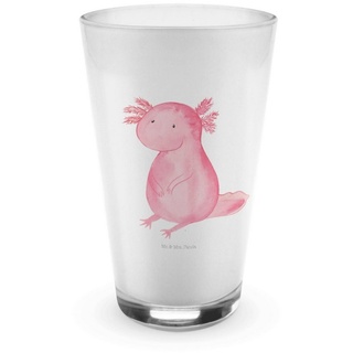 Mr. & Mrs. Panda Glas Axolotl null, Latte Macchiato, Cappuccino Tasse, Cappuccino Glas, Premium Glas, Fröhliche Motive