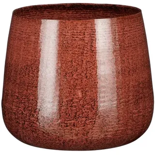 Mica Decorations Blumentopf Eisen Benson Ø 19 x 16 cm dunkel rot