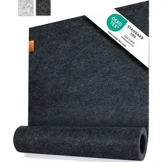 Solidchoice – Design-Tischläufer aus Filz – 150 x 40 cm – Waschbar und langlebig - Dunkelgrau