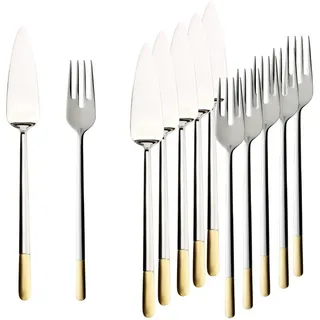 Villeroy & Boch Ella teilvergoldet Fischbesteck 12-teilig