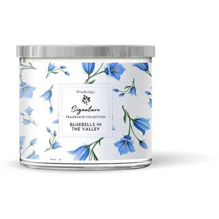 Woodbridge Duftkerze im Glas mit Deckel | Bluebells in Valley | Duftkerze Floral | Kerzen 3 Docht | Kerzen lange Brenndauer (40h) | Geschenk für Frauen