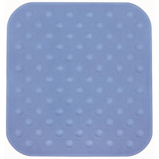 Duschmatte CIRCOLA spirella, Dusch- und Wanneneinlage, 100% Naturkautschuk, mit Saugnäpfen, rutschfest, waschbar, antibakteriell, frei von umweltbelastenden Stoffen, LxB: 53x53 cm blau quadratisch - 53 cm x 53 cm