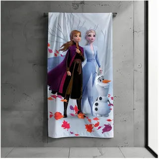 MTOnlinehandel Eiskönigin Badetuch 70 x 140 cm blau