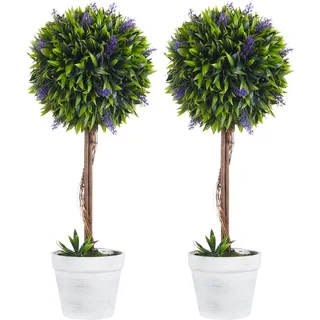 Homcom Kunstpflanze 2er-Set Künstliche Pflanzen 60 cm | grün