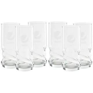 Pepsi Glas 6x PEPSI Glas AXL 0,2L geeicht, Softdrinkglas für Cola & Limonade, 6-tlg., Stylisches Softdrinkglas 0,2 l geeicht, Perfekt für Pepsi & Co.