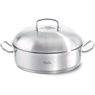 Fissler Original-Profi Collection/Edelstahl-Bräter (4,8 L - Ø 28 cm) Schmortopf rund, Bratentopf mit Deckel, spülmaschinengeeignet - Induktion