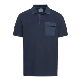 camel active Poloshirt Piqué Poloshirt mit Brusttasche - Regular Fit blau M
