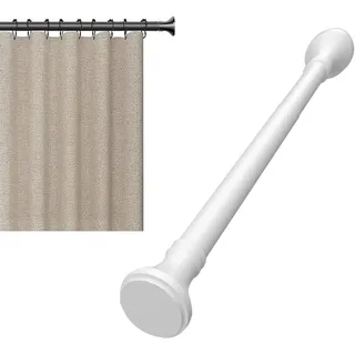 Teleskopstange Zum Klemmen 3m 4m 5m Gardinenstange Ohne Bohren Duschstange Zum Klemmen Ausziehbare Klemmstange Für Gardinen Vorhangstange Ohne Bohren Curtain Rod No Drill(Weiß,210-300cm)