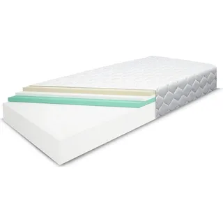Schaummatratze MULTIFOAM HR40 + VISCO H3 20 cm wendbar antiallergisch 140 x 200 cm