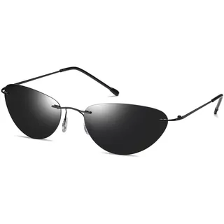 The Matrix Neo Trinity Agent Smith Kostüm Sonnenbrille Herren Damen Randlose Schwarze Brille, Neo Style Schwarz, Einheitsgröße - Einheitsgröße
