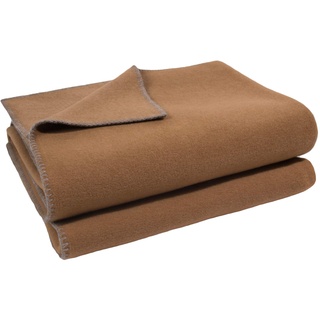Soft-Fleece-Decke – Polarfleece-Decke mit Häkelstich – flauschige Kuscheldecke – 110x150 cm – 815 sahara – von ’zoeppritz since 1828’