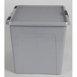 Scharnierbox 52L mit Deckel Aufbewahrungsbox Spielzeugkiste 60x40x35cm