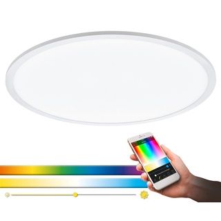 EGLO LED Deckenleuchte Sarsina-c, Leuchtmittel inklusive, Smart Home Deckenlampe, Ø 59,5 cm, inkl. Fernbedienung, dimmbar