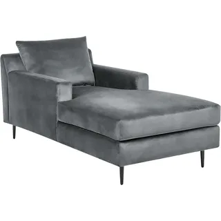 Beliani Chaiselongue Samt Grau