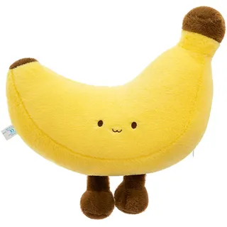 PlüSchtier Stofftier Banane,Gelbe Banane Kawaii Kissen Langes,PlüSch Bananen Kissen Obst GefüLlte Baumwolle PlüSchtier, Lustiges Frucht Design,Zimmerdekoration,Dekokissen Mit SüßEn FüßChen (23cm)