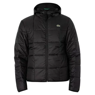Lacoste Jacke Steppjacke mit Kapuze, Zippertaschen und Markenlogo - Schwarz - 52