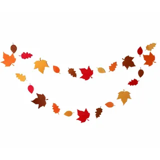 Ovanda Herbstdeko, Herbstparty Ahornblatt Banner Dekor, Herbstdeko Innen, Thanksgiving Papier Ahornblätter Banner Ahornblatt Herbst Ernte Bunting Flag Girlande Decor Danksagungstag Dekoration