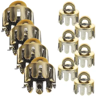 VILLCASE 50 Stück Weihnachtskugel Abdeckung Weihnachtsornament Tops Durchsichtige Ornament Kugelkappen Kugel Anhänger Endabdeckung Kugel Anhänger Kappen Ersatz Ornament Kappen
