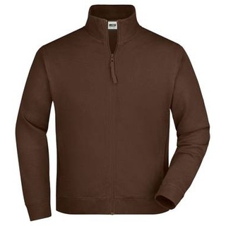 Sweat Jacket Klassische Sweatjacke aus French-Terry braun, Gr. XL