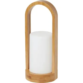 Duni LED Kerzen Halter Easy Bamboo 240x100mm | weiß