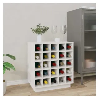 vidaXL Weinregal 55,5 x 34 x 61 cm Weiß