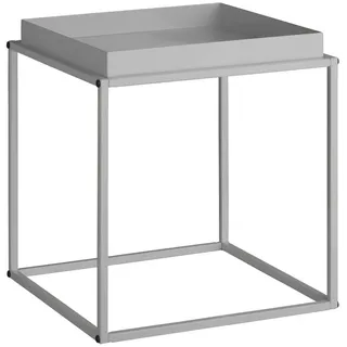 Tectake Beistelltisch Grau Metall 40 x 40 x 44 cm