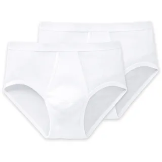 SCHIESSER Original Classics Sportslips mit Eingriff Doppelripp weiss XL 2er Pack