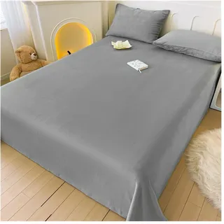 Winter Bettlaken Warm Thermo Fleece Betttuch Kuschelig Weich Flauschig Laken Leintuch Haustuch Mikrofaser ohne Gummizug vielen Größen und Farben (Color : Gray(Grey), Size : 120x230cm)