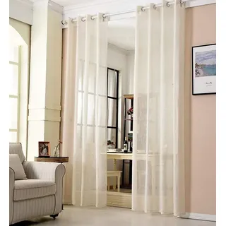 Woltu Ösenschal 140 x 245 cm Beige 1 St
