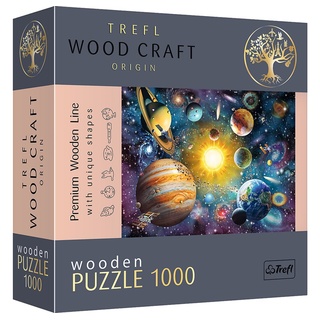 Trefl Puzzle 20177 Wood Craft Adrian Chesterman Solar System, 1000 Puzzleteile, Made in Europe bunt