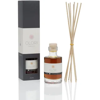 Duftöl Orangenblüte - Diffuser mit Stäbchen - Raumduft mit ätherischen Ölen frisch, fruchtig, spritzig - 100% Natürlich Sommer-Raumdüfte mit Duftstäbchen - Kleiner Raumerfrischer im Duftglas (100 ml)