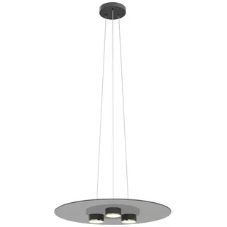 Wofi Led-Hängeleuchte Lannnion, Schwarz, Gold, Metall, Glas, F, 150 cm, RoHS, CE, 3-fach schaltbar, Lampen & Leuchten, Innenbeleuchtung, Leuchten nach Räumen, Esstischlampen