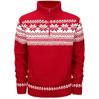 Brandit Textil Brandit Troyer Norweger Strickpullover rot, Größe XL