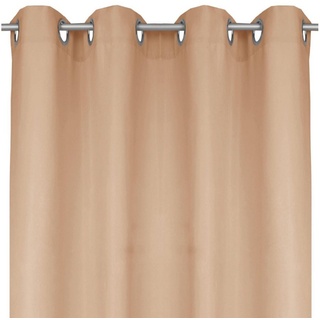 BestLivings Blickdichte Gardine mit Ösen Maße: 140x145 cm Farbe: Sandgrau - Beige