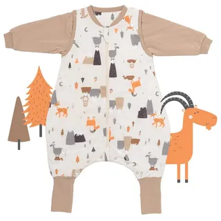 Schlummersack Kinderschlafsack Schlafsack mit Füßen und umklappbaren Bündchen, 2.5 Tog OEKO-TEX 70cm