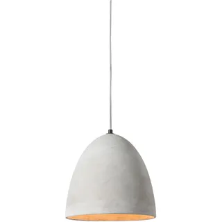 Hängeleuchte SALESFEVER "Nico" Lampen Gr. Ø 30 cm Höhe: 120 cm, grau (betongrau, silberfarben) Pendelleuchten und Hängeleuchten Lampenschirm aus Beton
