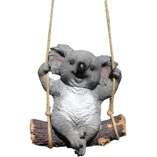 Hängende Koala-bär-schaukel-gartenfigur, Kreative, Niedliche Und Lustige Dekoration, Harzskulptur, Die Ein Tier Darstellt.