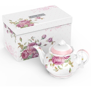 Teekannen, große Teekanne, Milchkännchen, Zuckerdoon, Teekannen-Set, Teekannen-Set, Vintage-Flora-Geschenkbox, 1300 ml (nur Teekanne)