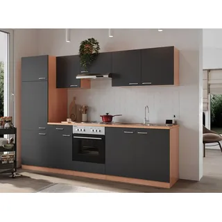 Respekta Küchenzeile Basic 270 cm grau