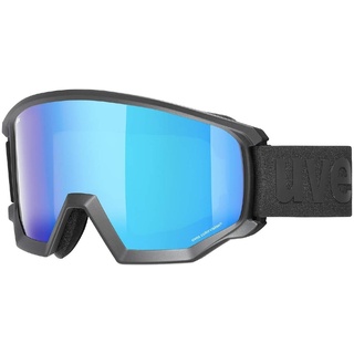 uvex athletic CV - Skibrille für Damen und Herren - Filterkategorie 3 - beschlagfrei - black matt/blue-green - one size
