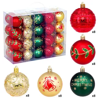 Weihnachtsdekorationen Bunte Weihnachtskugeln Geschenkbox-1