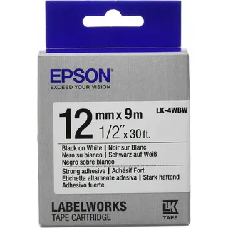 Epson Schriftband LK-4WBW Schwarz auf Weiß 12 mm 9 m 1 St.