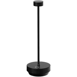 blomus Mobile LED Leuchte -TURAS- | Mobile Akku Tischlampe aus Aluminium | Farbe Schwarz | Ø7 x 23H cm | 3 Lichtfarben | Dimmbar per Touch | IP65