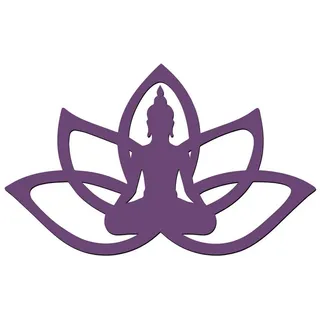 Namofactur Wandtattoo Buddha im Lotus XXL Wandtattoo lila