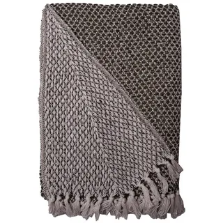 Wohndecke Decke Überwurf Netz 100% Baumwolle 130x180 cm Skandinavisch, AU Maison, 100% recycelte Baumwolle grün