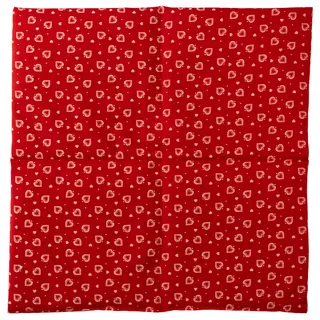 Rapssamenkissen 40x40cm 4-Kammer groß Herzen-rot - Wärmekissen - Körnerkissen
