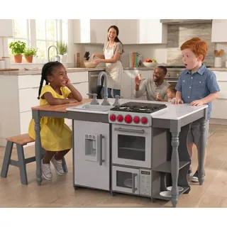 🏠 KidKraft Chef’s Island Kinder Spielküche Holz mit Licht & Sound 360 Grad 🔥