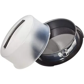 Famanu Springform mit Transportdeckel Ø 28 cm - Runde Tortenform für saftige Kuchen