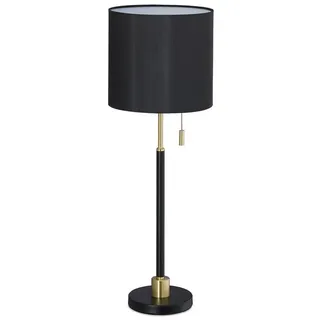 Relaxdays Tischleuchte Schwarz, Gold